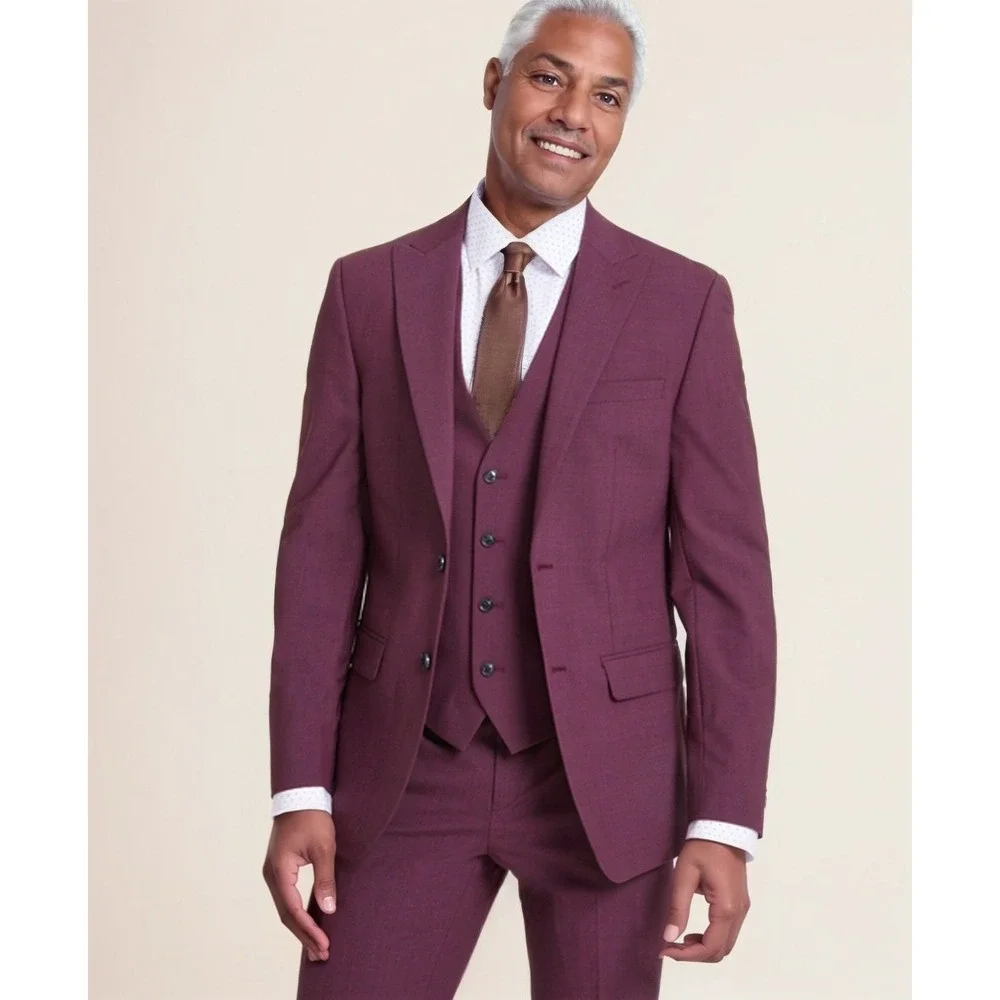 bar III Sport Coat Mens‎ 36R Red Wool Blend Two Button Blazer Suit Jacket NWT